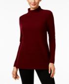 Charter Club Petite Cashmere Mock-neck Sweater, Only At Macy's