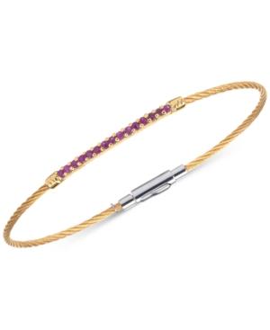 Charriol Women's Laetitia Amethyst Accent Two-tone Pvd Stainless Steel Cable Bracelet