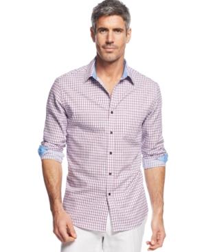 Tasso Elba Big And Tall Thomas Tattersal Shirt