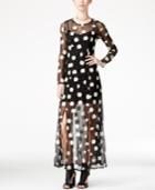 Material Girl Juniors' Sheer Embroidered Maxi Dress, Only At Macy's