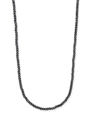 Degs & Sal Men's 24 Beaded Necklace In Black Rhodium-plated Sterling Silver
