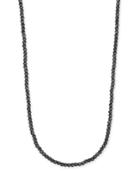 Degs & Sal Men's 24 Beaded Necklace In Black Rhodium-plated Sterling Silver