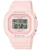 Baby-g Women's Digital Blush Pink Resin Strap Watch 40mm