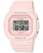 Baby-g Women's Digital Blush Pink Resin Strap Watch 40mm