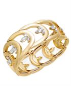 I.n.c. Gold-tone Crystal Openwork Stretch Bracelet, Created For Macy's