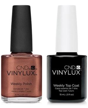 Creative Nail Design Vinylux Leather Satchel Nail Polish & Top Coat (two Items), 0.5-oz, From Purebeauty Salon & Spa