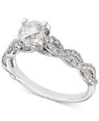 X3 Certified Diamond Woven Engagement Ring (1-1/6 Ct. T.w.) In 18k White Gold, Created For Macy's
