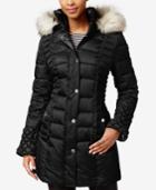 Betsey Johnson Faux-fur-trim Quilted Puffer Coat