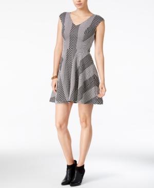 Bar Iii Textured Fit & Flare Dress, Only At Macy's