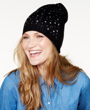 Betsey Johnson Sparkle Cuff Knit Beanie