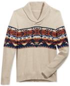 American Rag Men's Geo Stripe Anorak Sweater, Only At Macy's