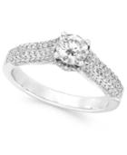 Effy Bridal Diamond Engagement Ring In 14k White Gold (1 Ct. T.w.)