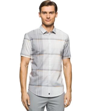 Calvin Klein Men's Short-sleeve Plaid Shirt