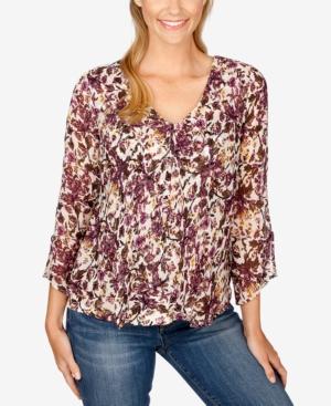 Lucky Brand Floral-print V-neck Top