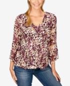 Lucky Brand Floral-print V-neck Top