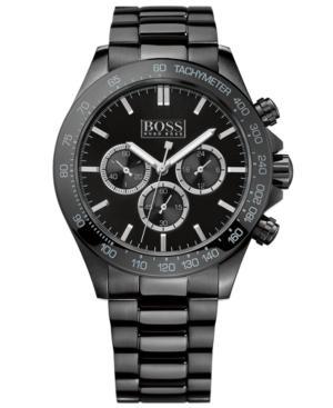Hugo Boss Men's Chronograph Black Ion-plated Steel Bracelet Watch 44mm 1512961