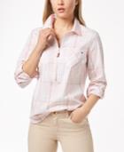 Tommy Hilfiger Cotton Printed Half-zip Top, Created For Macy's