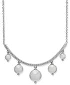 Danori Silver-tone & Shaky Imitation Pearl Collar Necklace, 16 + 1 Extender, Created For Macy's