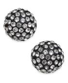 I.n.c. Jet-tone Crystal Ball Stud Earrings, Created For Macy's