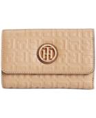 Tommy Hilfiger Lucky Charm Small Flap Debossed Leather Wallet