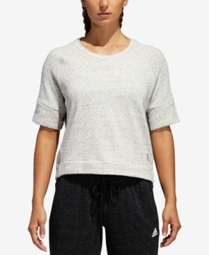 Adidas Cotton French Terry Cropped Top