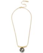 Kenneth Cole New York Gold-tone Faceted Stone Pendant Necklace