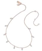 Inc International Concepts Rose Gold-tone Crystal Station Necklace, Only At Macy's