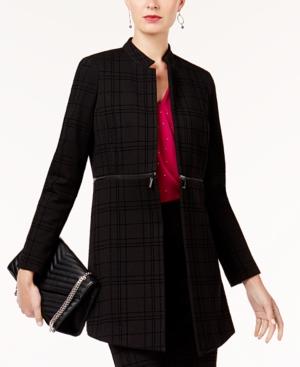 Alfani Plaid Topper Jacket, Created For Macy's