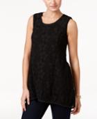 Style & Co Petite Lace Swing Top, Created For Macy's