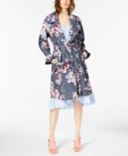 Jill Jill Stuart Cotton Floral-print Tie-waist Jacket, Created For Macy's