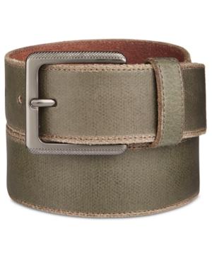 Calvin Klein Men's Canvas-printed Leather Belt