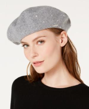 Calvin Klein Rhinestone Wool Beret