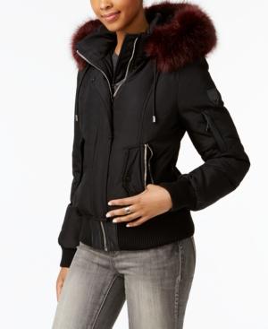 Vince Camuto Faux-fur-trim Down Bomber Coat