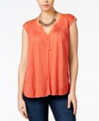 Lucky Brand Milan Lace-detail Top
