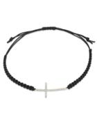 Diamond Cross Parachute Cord Bracelet In (1/6 Ct. T.w.)