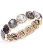 Anne Klein Gold-tone Monochromatic Crystal Stretch Bracelet
