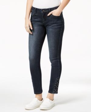Earl Jeans Lace Up Hem Skinny Jeans