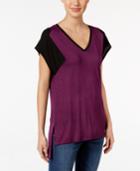 Calvin Klein Jeans High-low-hem V-neck Top