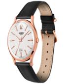 Henry London Richmond Gents 41mm Black Leather Strap Watch With Rose Gold Stainless Steel Casing