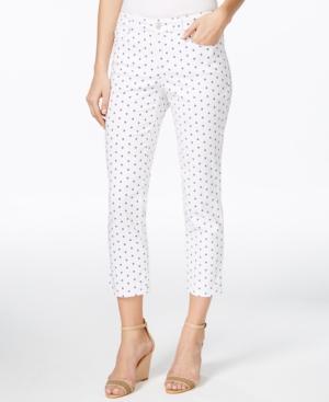 Charter Club Petite Skinny Sailboat-print Jeans, Only At Macy's