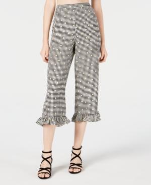 Material Girl Juniors' Printed High-waist Cropped Pants, Created For Macy's