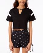 Material Girl Active Juniors' Lace-up Crop Top, Created For Macy's