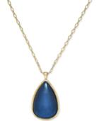 Charter Club Gold-tone Navy Crystal Pendant Necklace, Only At Macy's