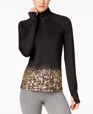 Ideology Shine Printed Half-zip Jacket, Created For Macy's