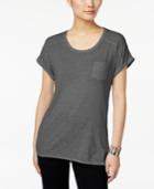 Style & Co. One-pocket Burnout Tee, Only At Macy's