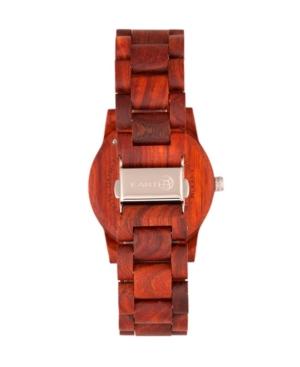 Earth Wood Crown Wood Bracelet Watch Red 41mm