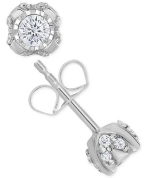 Trumiracle Pave Diamond Stud Earrings (3/4ct. T.w.) In 14k White Gold