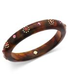 Kate Spade New York Out Of Her Shell Gold-tone Tortoiseshell-look Bangle Bracelet
