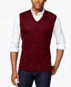 Club Room Big And Tall Merino Textured Argyle Vest, Only At Macy's