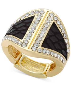 Thalia Sodi Gold-tone Faux-snake And Crystal Ring